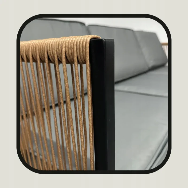 Zestaw ogrodowy Oasis narożnik + fotel i stolik Brąz jasny