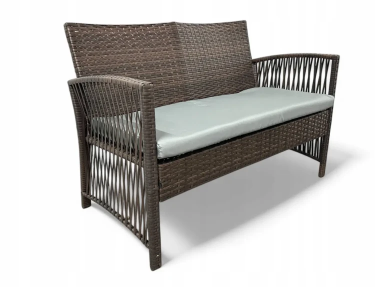 Zestaw mebli ogrodowych z technorattanu Patio Luxe Brąz