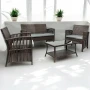 Zestaw mebli ogrodowych z technorattanu Patio Luxe Brąz