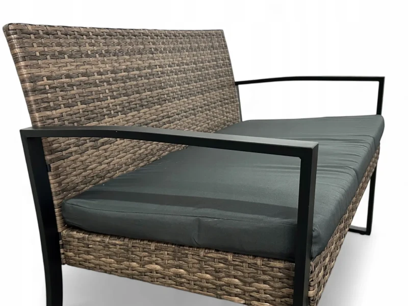 Zestaw mebli ogrodowych z technorattanu Palma Brąz jasny