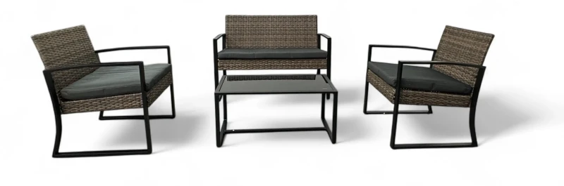 Zestaw mebli ogrodowych z technorattanu Palma Brąz jasny