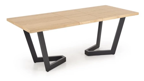 Stół rozkładany Massive 2 160-250 cm loftowy do jadalni dąb naturalny/czarny
