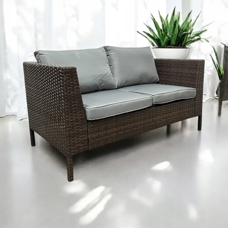 Zestaw mebli ogrodowych z technorattanu Botanica Brąz