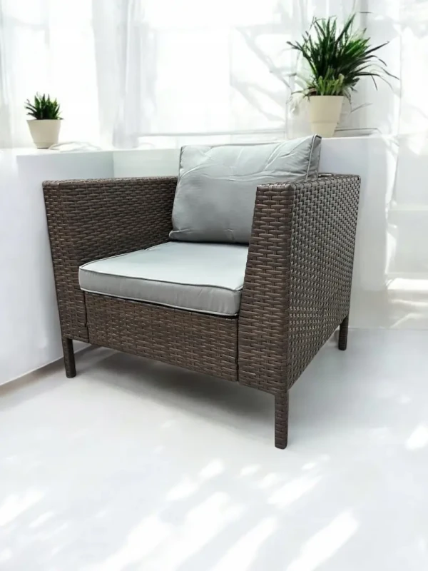 Zestaw mebli ogrodowych z technorattanu Botanica Brąz