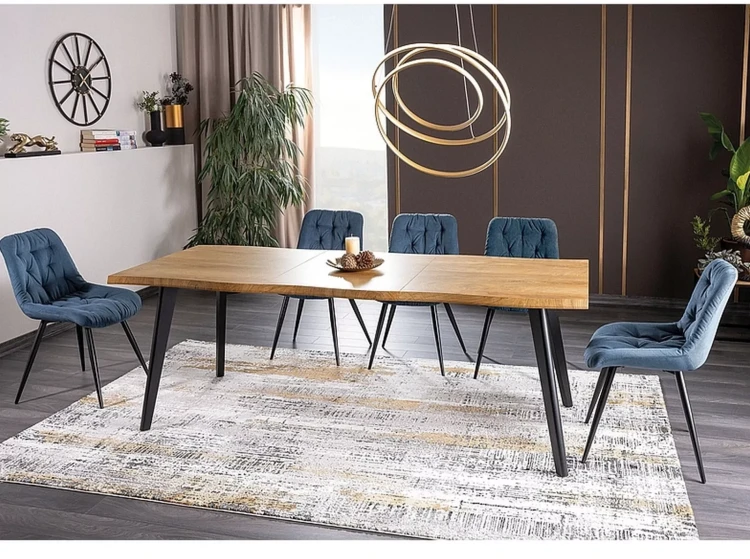 Stół rozkładany Fresno do jadalni 120-180 cm dąb artisan/czarny