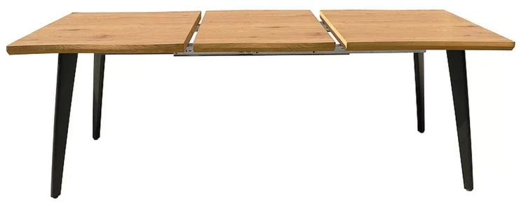 Stół rozkładany Fresno do jadalni 150-210 cm dąb/czarny mat