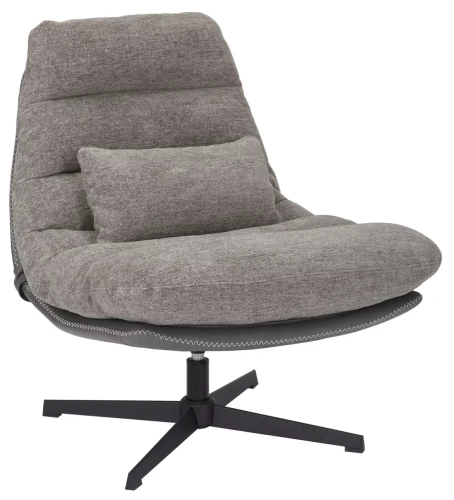 Fotel tapicerowany Felicia Raven z obrotowym siedziskiem do salonu szary 07