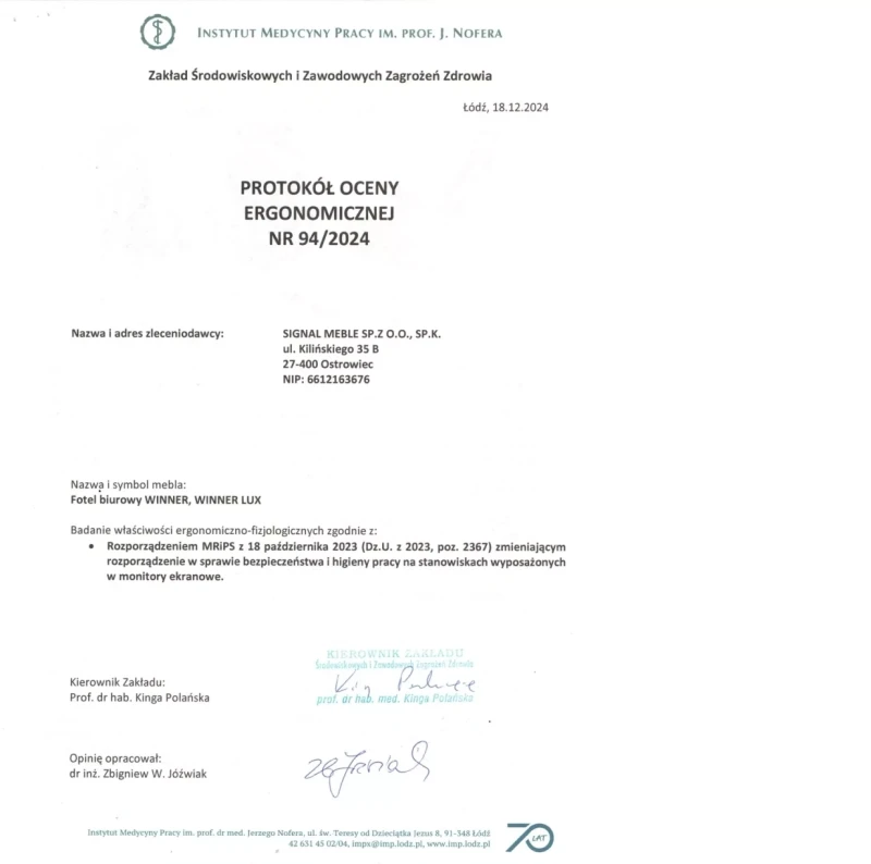 Fotel obrotowy Winner ergonomiczny regulowane siedzisko i podłokietniki do biura czarny