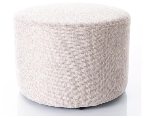 Pufa tapicerowana Doti A Brego do salonu 43 cm jasny beż