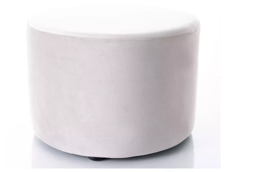Pufa tapicerowana Doti A Velvet do salonu 43 cm jasny szary Bluvel 03