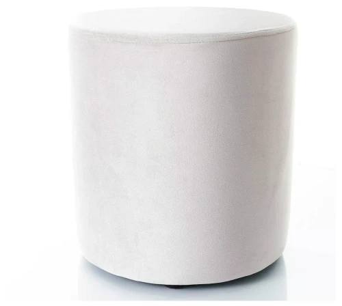 Pufa tapicerowana Doti B Velvet do salonu 38 cm jasny szary Bluvel 03