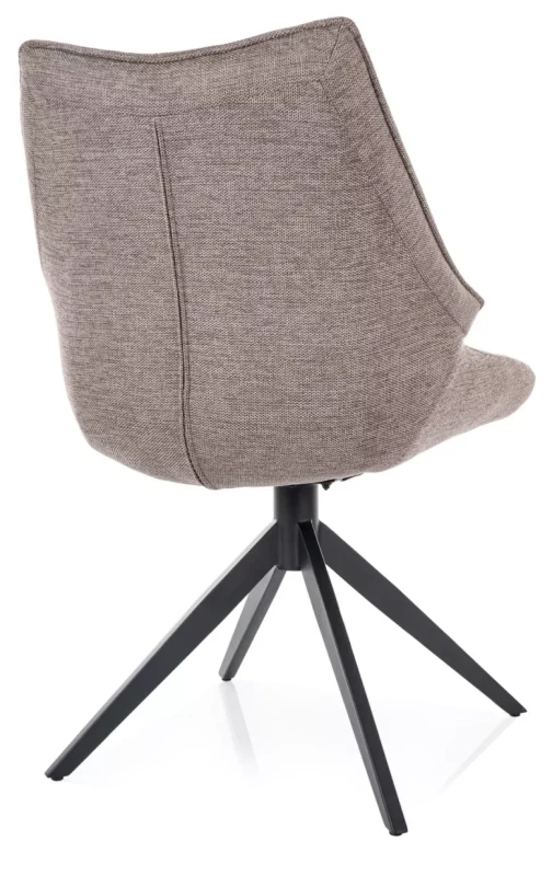 Krzesło tapicerowane Coda Brego z obrotowym siedziskiem do jadalni beżowy