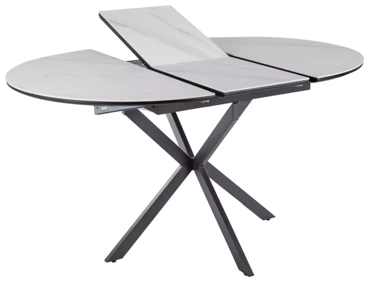 Stół rozkładany Gaston Ceramic do jadalni 100-135 cm biały mat