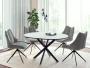 Stół rozkładany Gaston Ceramic do jadalni 100-135 cm biały mat