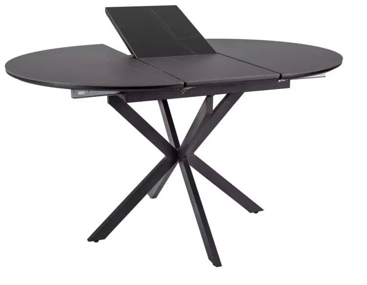 Stół rozkładany Gaston Ceramic do jadalni 100-135 cm czarny mat