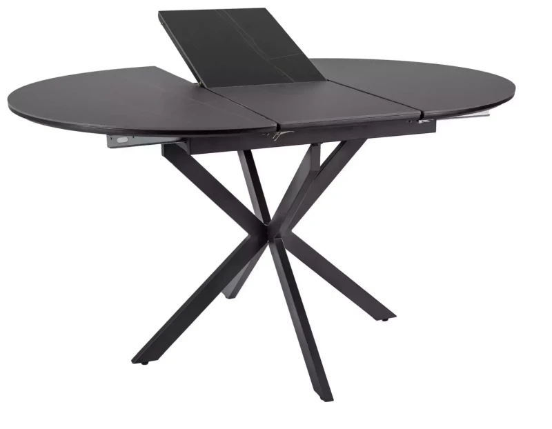 Stół rozkładany Gaston Ceramic do jadalni 100-135 cm czarny mat