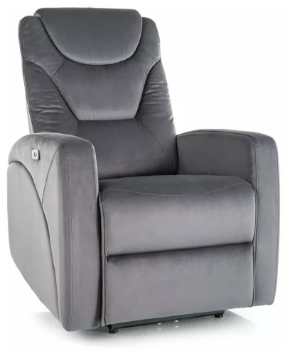 Fotel rozkładany Kronos Velvet szary Bluvel 14