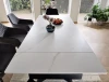 Stół rozkładany Laconi do jadalni 160-220 cm biały/czarny mat