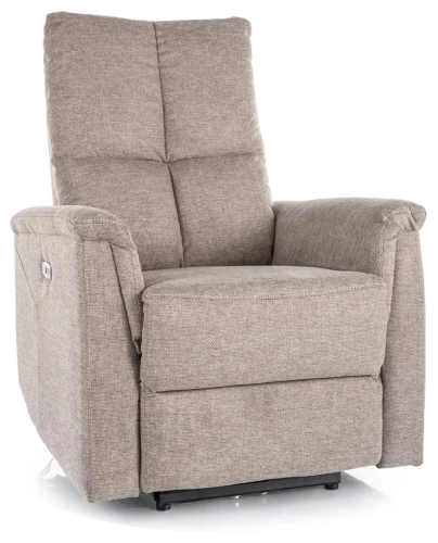 Fotel rozkładany Neptun Brego tapicerowany do salonu beżowy