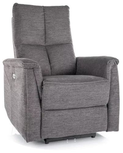 Fotel rozkładany Neptun Brego tapicerowany do salonu ciemny szary