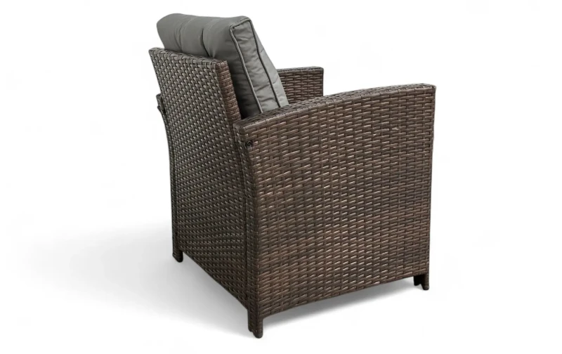 Zestaw mebli ogrodowych Maxipolo z technorattanu dwa fotele Brąz