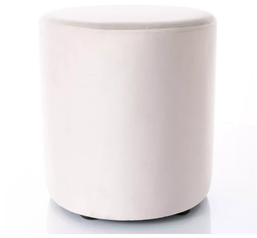 Pufa tapicerowana Doti B Velvet do salonu 38 cm jasny beż Bluvel 30