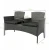 Zestaw mebli ogrodowych Twins z technorattanu sofa dwuosobowa + stolik - wymiary