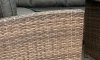Zestaw mebli ogrodowych Twins z technorattanu sofa dwuosobowa + stolik Brąz jasny