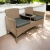 Zestaw mebli ogrodowych Twins z technorattanu sofa dwuosobowa + stolik Naturalny