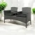 Zestaw mebli ogrodowych Twins z technorattanu sofa dwuosobowa + stolik kolor Szary
