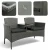 Zestaw mebli ogrodowych Twins z technorattanu sofa dwuosobowa + stolik Szary