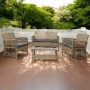 Zestaw mebli ogrodowych z technorattanu Patio Luxe Naturalny