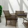 Zestaw mebli ogrodowych z technorattanu Patio Luxe Brąz jasny