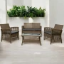 Zestaw mebli ogrodowych z technorattanu Patio Luxe Brąz jasny