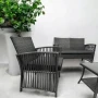 Zestaw mebli ogrodowych z technorattanu Patio Luxe Szary