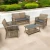 Zestaw mebli ogrodowych z technorattanu Patio Luxe kolor Naturalny