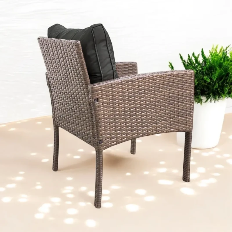 Fotel ogrodowy Puerto z technorattanu Brąz jasny