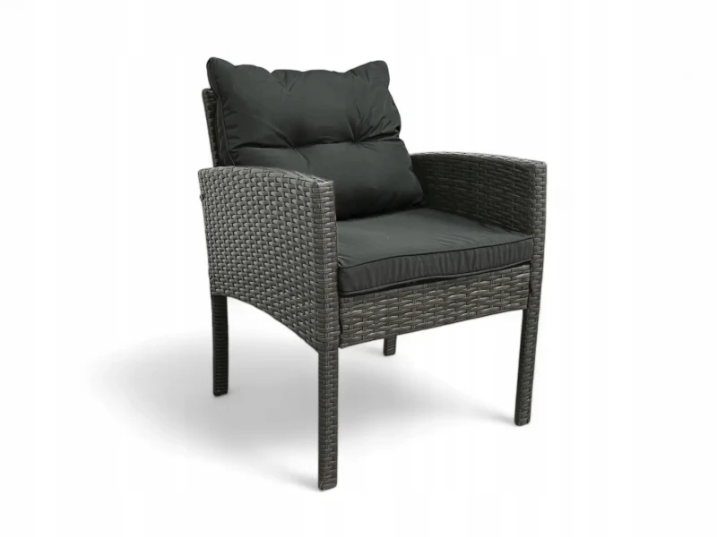 Fotel ogrodowy Puerto z technorattanu Szary