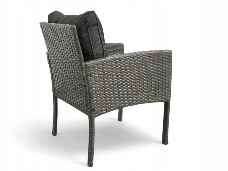 Fotel ogrodowy Puerto z technorattanu Szary