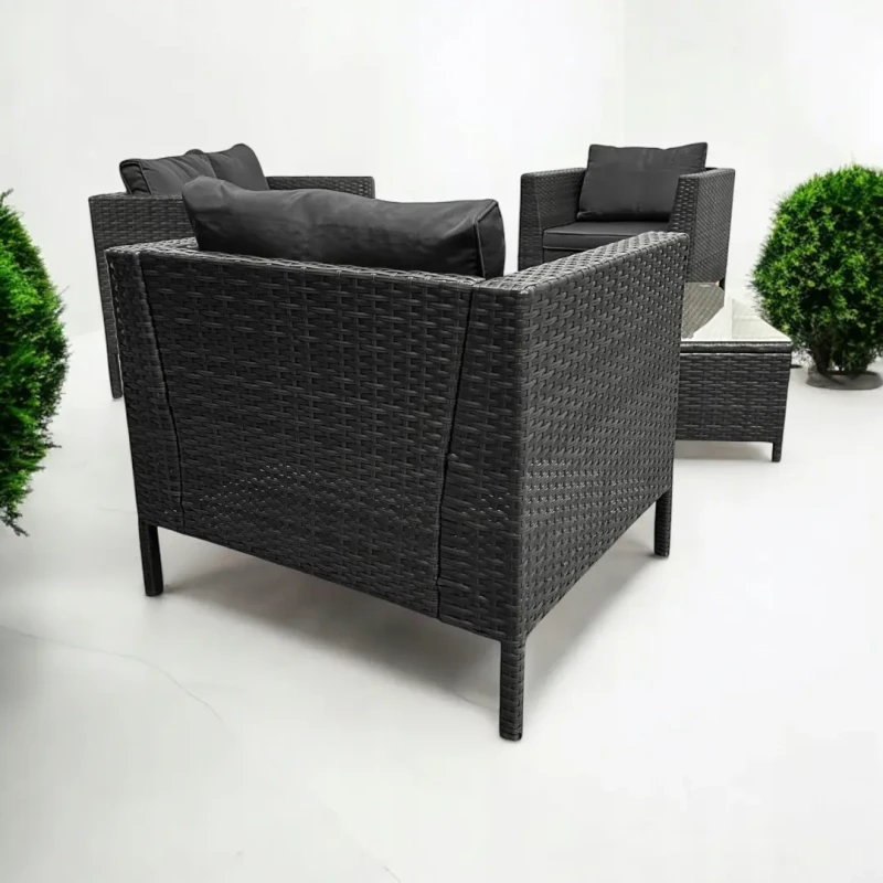 Zestaw mebli ogrodowych z technorattanu Botanica Szary