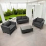 Zestaw mebli ogrodowych z technorattanu Botanica Szary