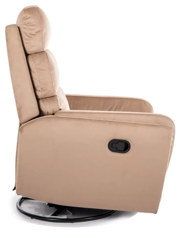Fotel rozkładany Argos Velvet z funkcją kołyski do salonu beżowy Bluvel 28