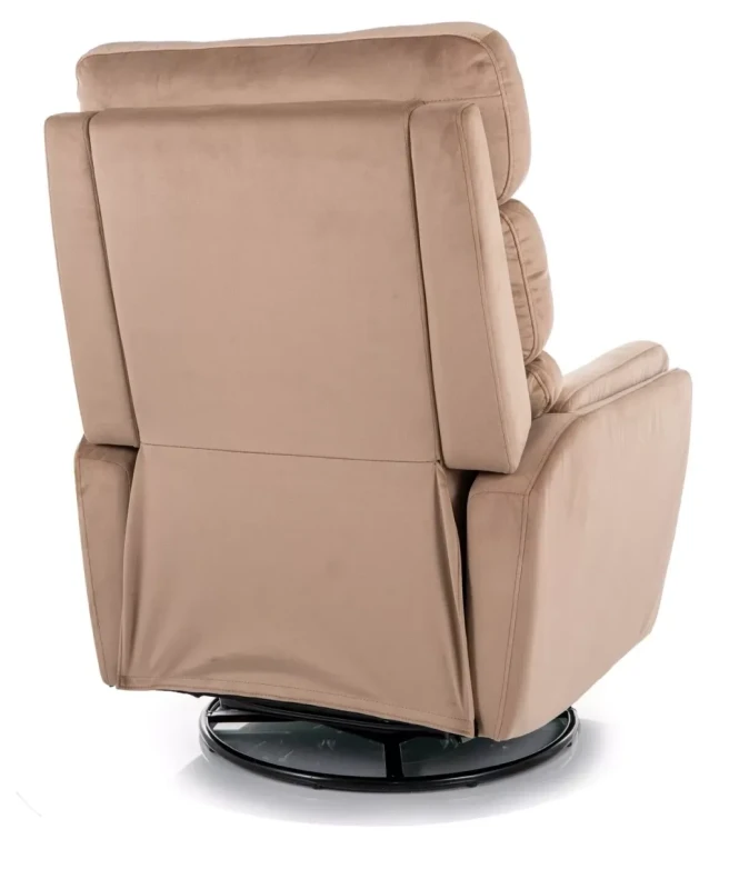 Fotel rozkładany Argos Velvet z funkcją kołyski do salonu beżowy Bluvel 28