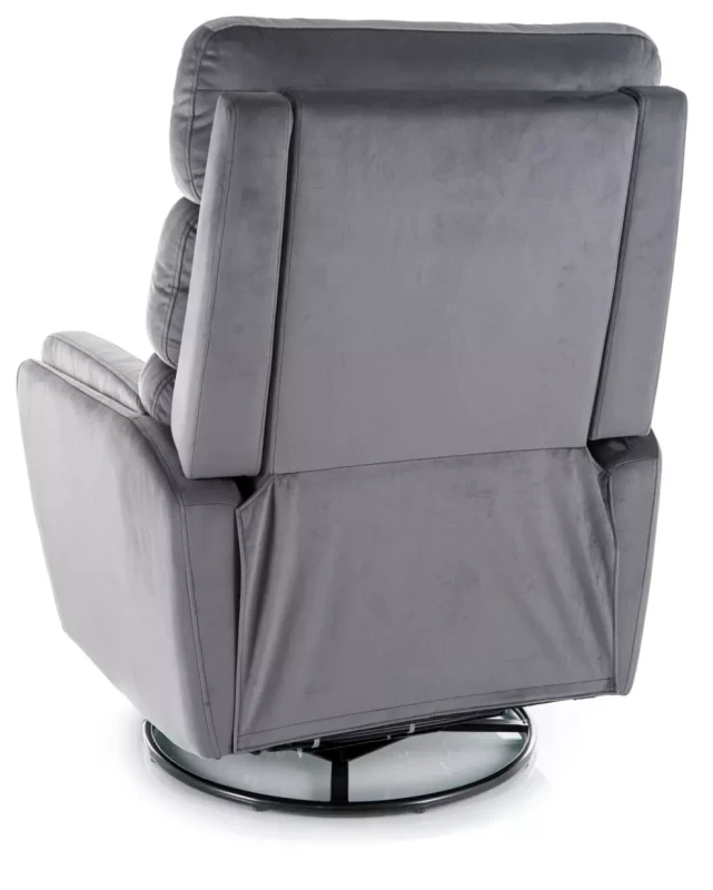 Fotel rozkładany Argos Velvet z funkcją kołyski do salonu szary Bluvel 14