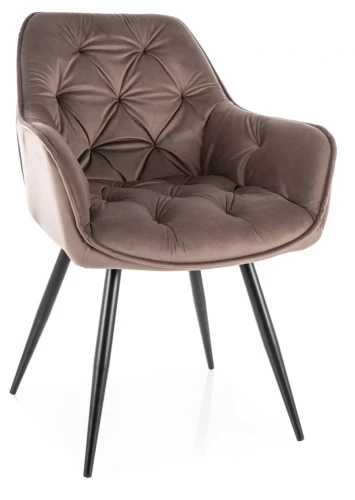 Krzesło tapicerowane Cherry Velvet cappuccino Bluvel 38