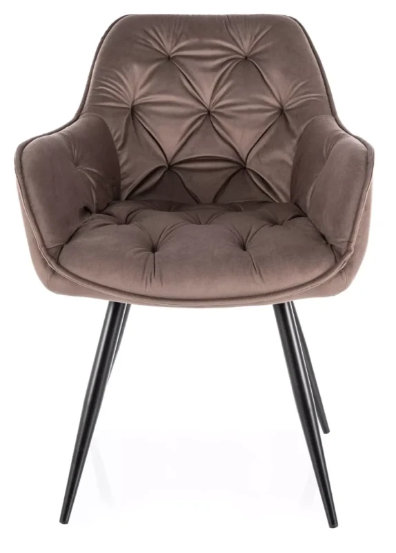 Krzesło tapicerowane Cherry Velvet cappuccino Bluvel 38