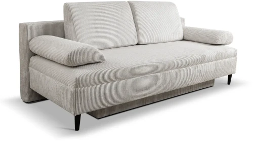 Sofa rozkładana Emma 200 cm z funkcją spania sztruks Lincoln 01 biały 48H