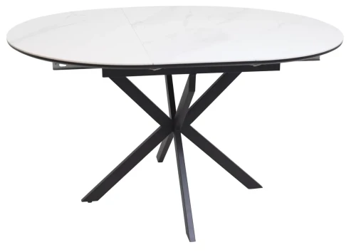 Stół rozkładany Gaston Ceramic do jadalni 100-135 cm biały mat