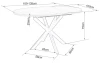 Stół rozkładany Gaston Ceramic do jadalni 100-135 cm czarny mat