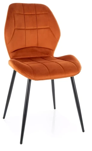 Krzesło tapicerowane Jake Velvet tkanina aksamitna do jadalni cynamonowy Bluvel 4215